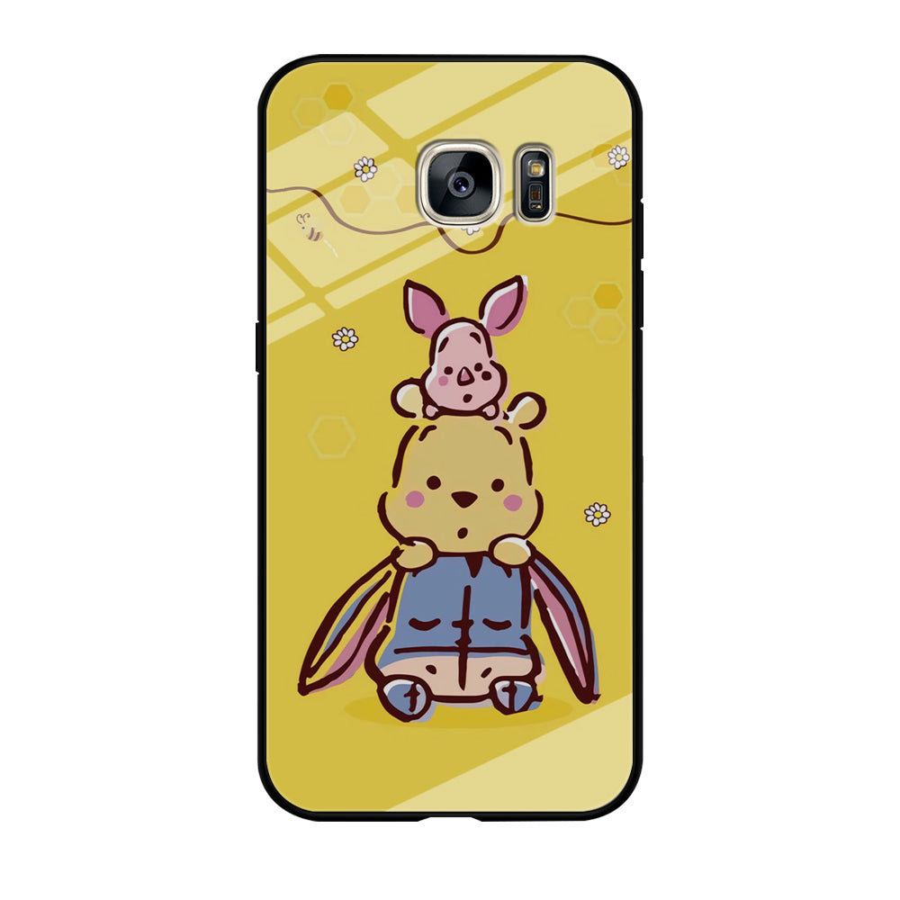 Winnie The Pooh Face of Threes Samsung Galaxy S7 Edge Case