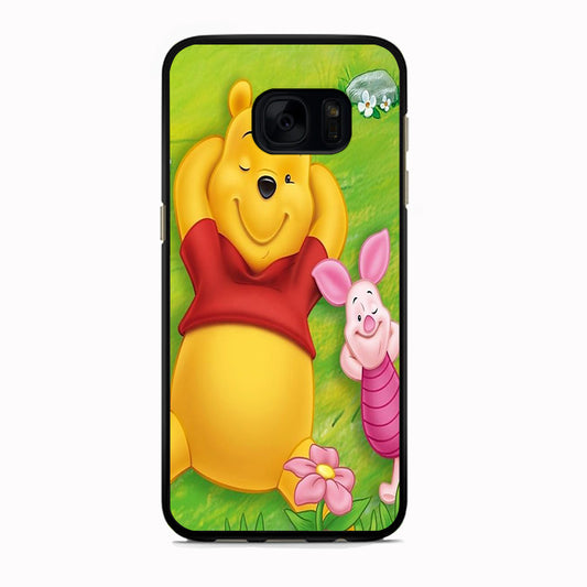Winnie The Pooh In Park Samsung Galaxy S7 Edge Case
