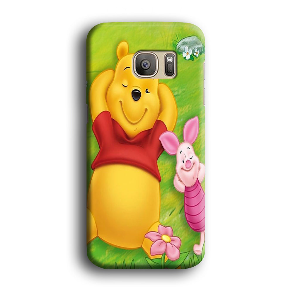 Winnie The Pooh In Park Samsung Galaxy S7 Edge Case