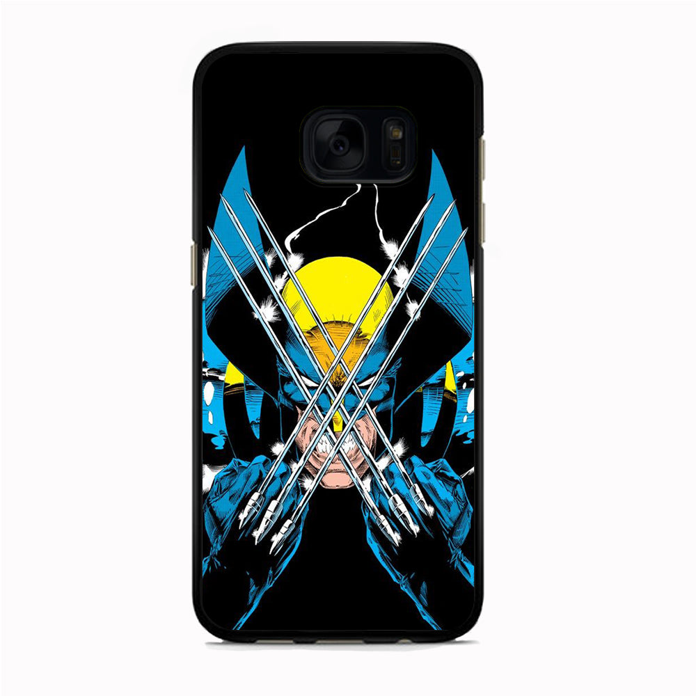 X Men Wolverine Comic Samsung Galaxy S7 Case Rubber Black (2D Case)