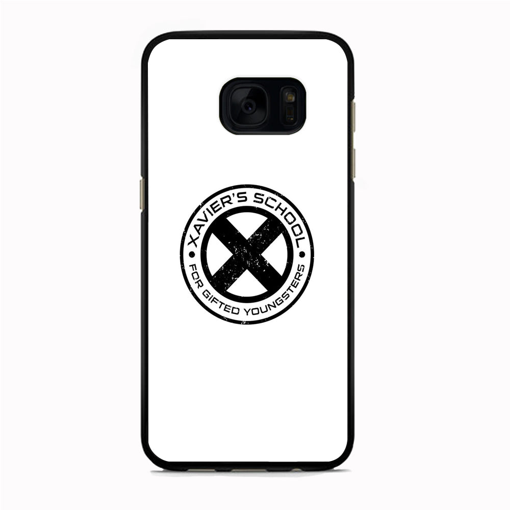 X Men Xavier's School White Samsung Galaxy S7 Case Rubber Black (2D Case)